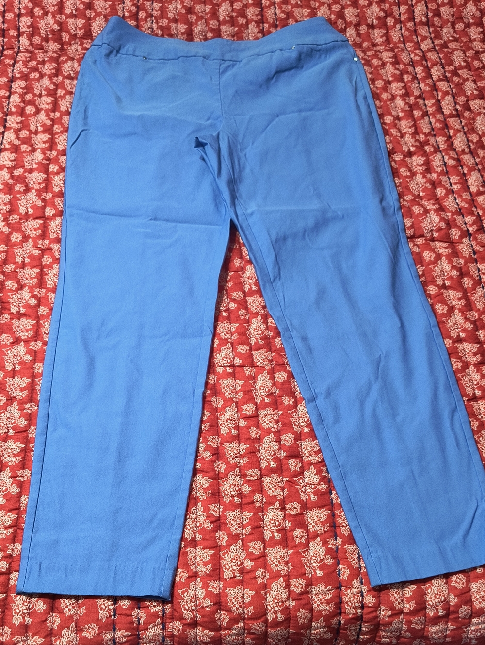 Cato Blue Straight-Leg Pull-On Pants